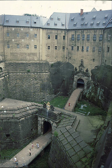 L'entr�e de la forteresse de K�nigstein 