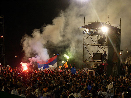 La foule au festival de Guca en ao�t 2007
