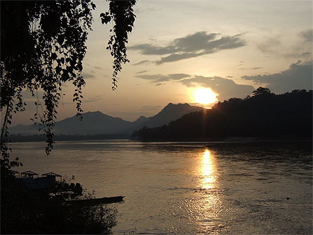 Coucher de soleil � Luang Prabang