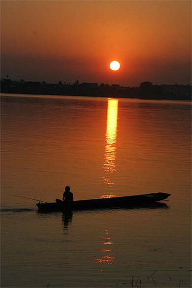Coucher de soleil � Vientiane