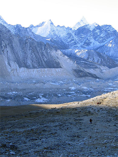Descente du Kala Pattar vers Gorashep