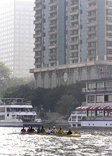 Aviron sur le Nil au Caire