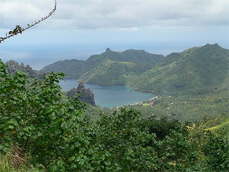 Vue de la baie de Hatiheu