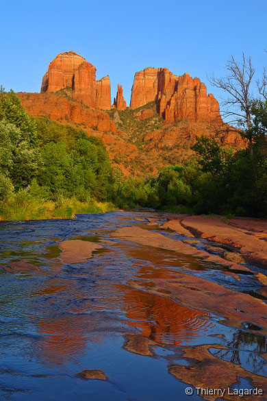 Red rock crescent moon