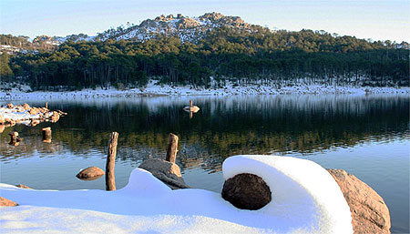 Lac de l'Ospedale sous la neige