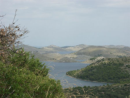 Vue sur les iles Kornati 