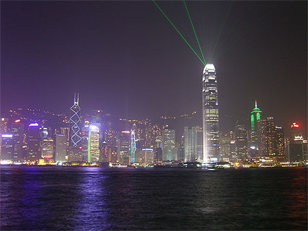 Light Show sur Hong Kong
