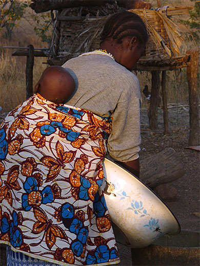 Maman bassari et son b�b�