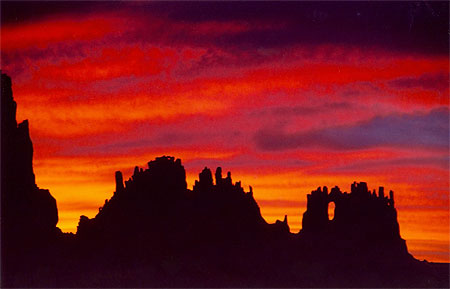 Coucher de soleil dans le Tassili du Hoggar