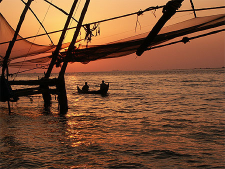 Retour de p�che au coucher