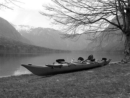 Bohinj kayak black&white