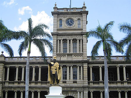 Palais de justice et le roi Kamehameha
