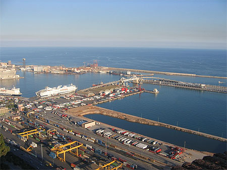 Vue sur le port, depuis le Ch�teau de Montju�c