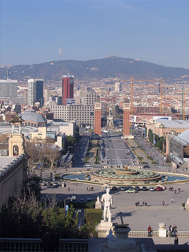 Vue depuis le Mus�e d'Art de Catalogne