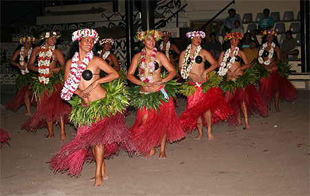 Spectacle traditionnel � Moorea