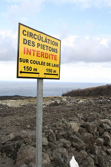 la route vient d'�tre construite sur la coul�e de 2007