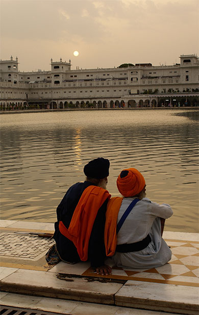 Coucher du soleil sur le Golden Temple