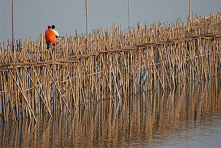 Pont de Bambou sur le Mekong