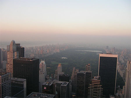 Central park vue du top of the rock