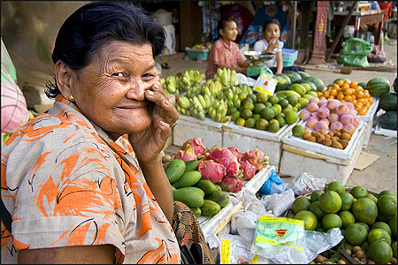 At the market