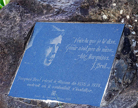 Plaque souvenir J. Brel