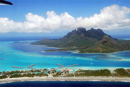 Arriv�e sur Bora Bora