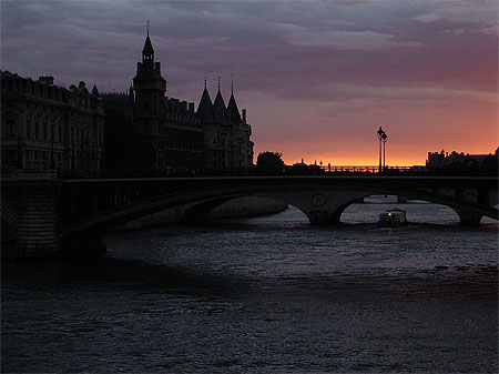 Coucher de soleil sur la Seine