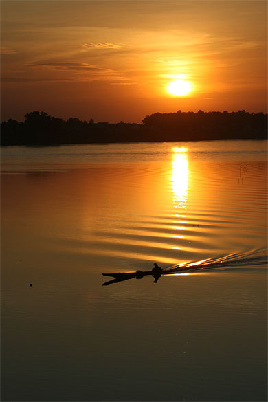 Sunset sur le M�kong