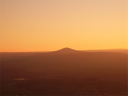 Coucher de soleil sur la chaine des Puys