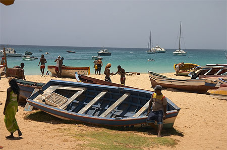 Bateaux de p�che sur le sable