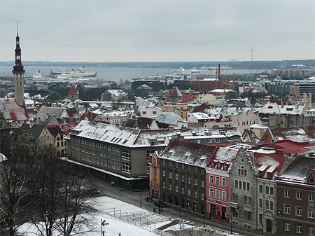 Vue de Tallinn depuis k�k de kiek
