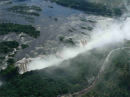 Chutes Victoria vues du ciel