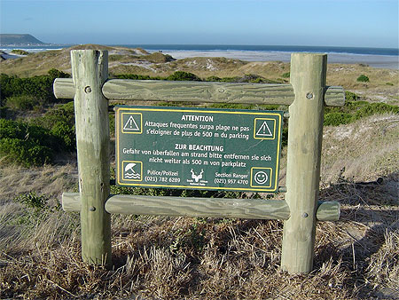 Panneau sur la plage