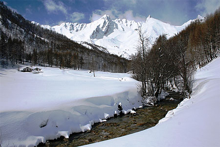 Saint Rhemy en Bosses avec la neige