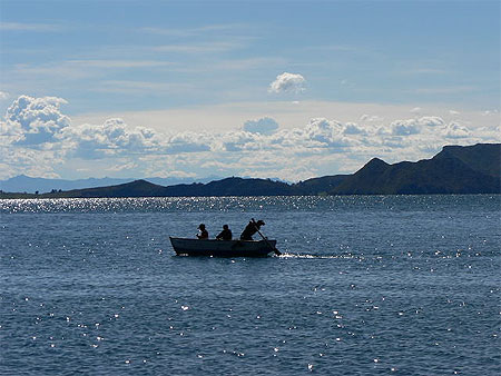 Au petit matin, sur le Titicaca