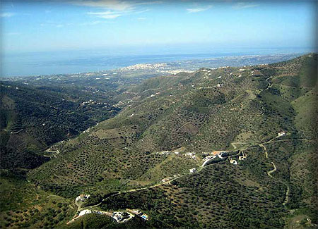 Arenas vue d'un planeur 