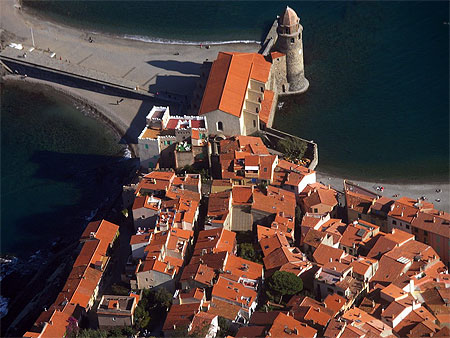 Collioure vue du ciel