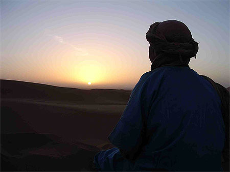 Touareg au lever du soleil