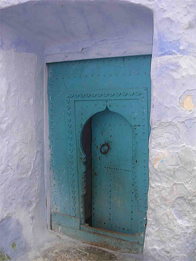 Porte bleue de Chefchaouen dans le Rif