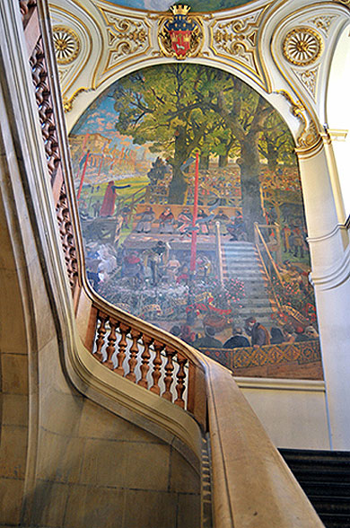 Escalier et fresque du Capitole