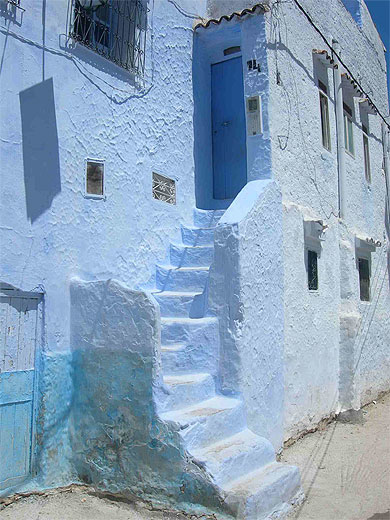 Le p'tit escalier de Chaouen