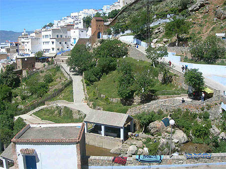 Vue sur les lavoirs de Chaouen