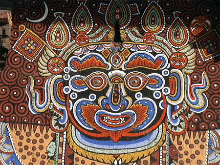 Mueral peinture de temple du Chandeswori � Banepa, N�pal 