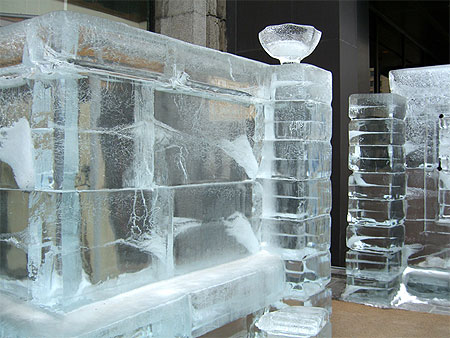 Sculpture sur glace