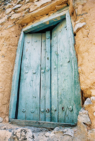Porte bleue