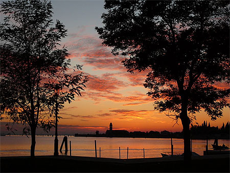Coucher de soleil sur l'�le de Mazzorbo