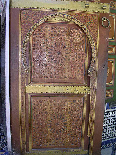 Porte du palais Bahia de Marrakech