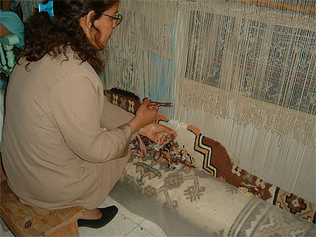 Tisseuse de tapis