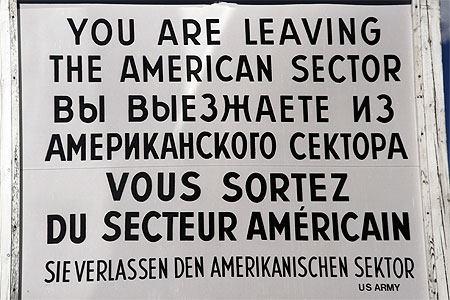 Leaving the american sector
