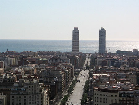Vue depuis la tour de Sagrada Familia